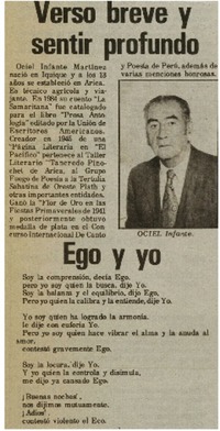 Verso breve y sentir profundo.