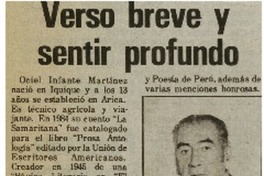 Verso breve y sentir profundo.
