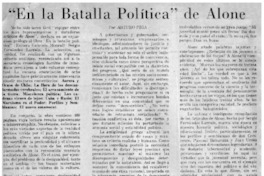 "En la batalla política" de Alone
