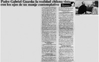 Padre Gabriel Guarda, la realidad chilena vista con los ojos de un monje contemplativo: [entrevista]