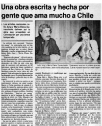 Una obra escrita y hecha por gente que ama mucho a Chile