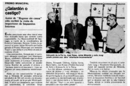 ¿Galardón o castigo?.