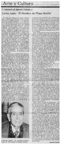 Carlos León: "el hombre de playa ancha"