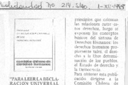 Para leer la declaración universal de los derechos humanos".