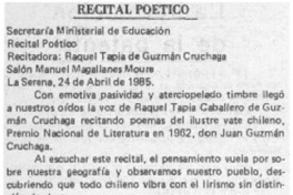 Recital poético