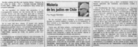 Historia de los judíos en Chile