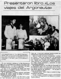 Presentaron libro, "Los viajes del argonauta".