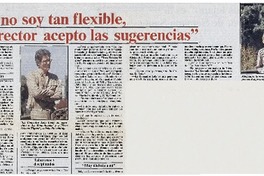 Como autor no soy tan flexible, pero como director acepto las sugerencias (entrevista)