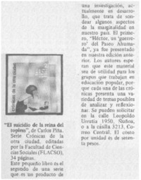 "El suicidio dela reina del topless".