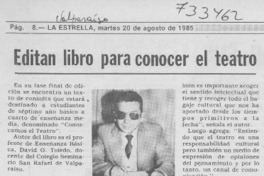 Editan libro para conocer el teatro.