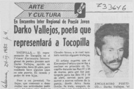 Darko Vallejos, poeta que representará a Tocopilla.