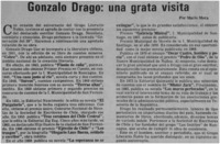Gonzalo Drago: una grata visita