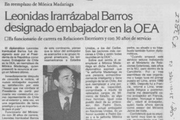 Leonidas Irarrázabal Barros designado embajador en la OEA.