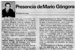 Presencia de Mario Góngora