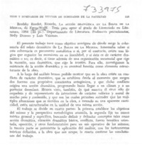 La acción dramática en la balsa de la medusa