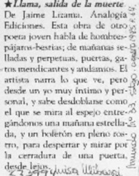 Llama salida de la muerte
