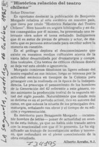 Histórica relación del teatro chileno"