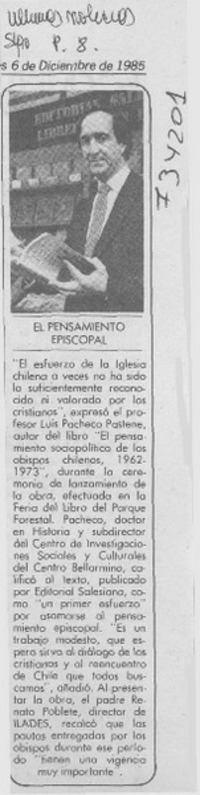 El pensamiento episcopal.
