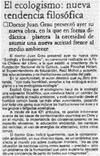 El ecologismo: nueva tendencia filosófica.