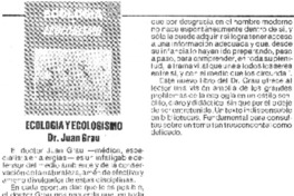 Ecologia y Ecologismo.