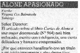 Alone apasionado.