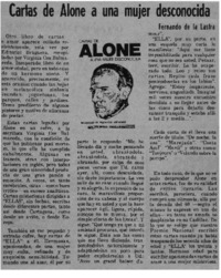 Cartas de Alone a una mujer desconocida