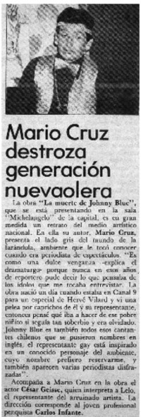 Mario Cruz destroza generación nuevaolera.