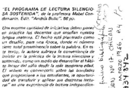 "El Programa de lectura silenciosa sostenida".