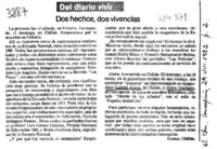 Dos hechos, dos vivencias