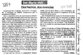 Dos hechos, dos vivencias