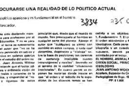 Para procurarse una realidad de lo político actual.