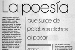 La poesía : [entrevistas]