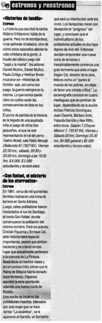 San Rafael, el misterio de los atorrantes".