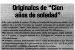 Originales de Cien años de soledad