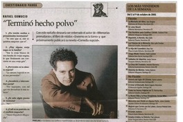 Terminó hecho polvo : [entrevistas]