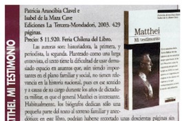 Matthei. Mi testimonio