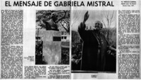 El mensaje de Gabriela Mistral