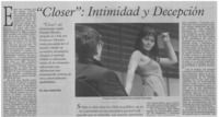 Closer : intimidad y decepción