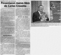 Presentaron nuevo libro de Carlos Crovetto.
