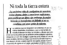 Ni toda la tierra entera