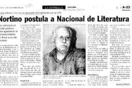 Nortino postula a Nacional de Literatura