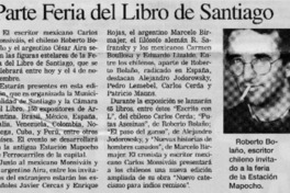 Parte Feria del Libro de Santiago.