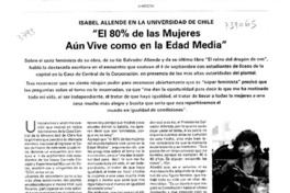 El 80% de las mujeres aún vive en la Edad Media