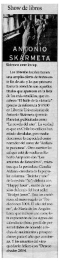 Skármeta entre los top