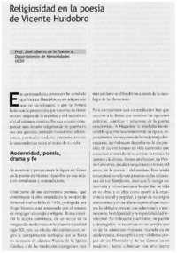 Religiosidad en la poesía de Vicente Huidobro