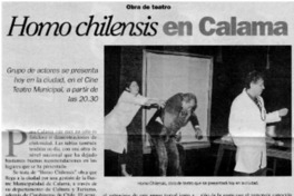 Homo chilensis en Calama