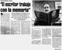 El escritor trabaja con la memoria": [entrevistas]