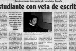 Estudiante con veta de escritor.