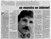 Poeta penquista se muestra en Internet : [entrevistas]
