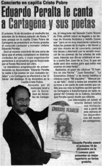 Eduardo Peralta le canta a Cartagena y sus poetas.